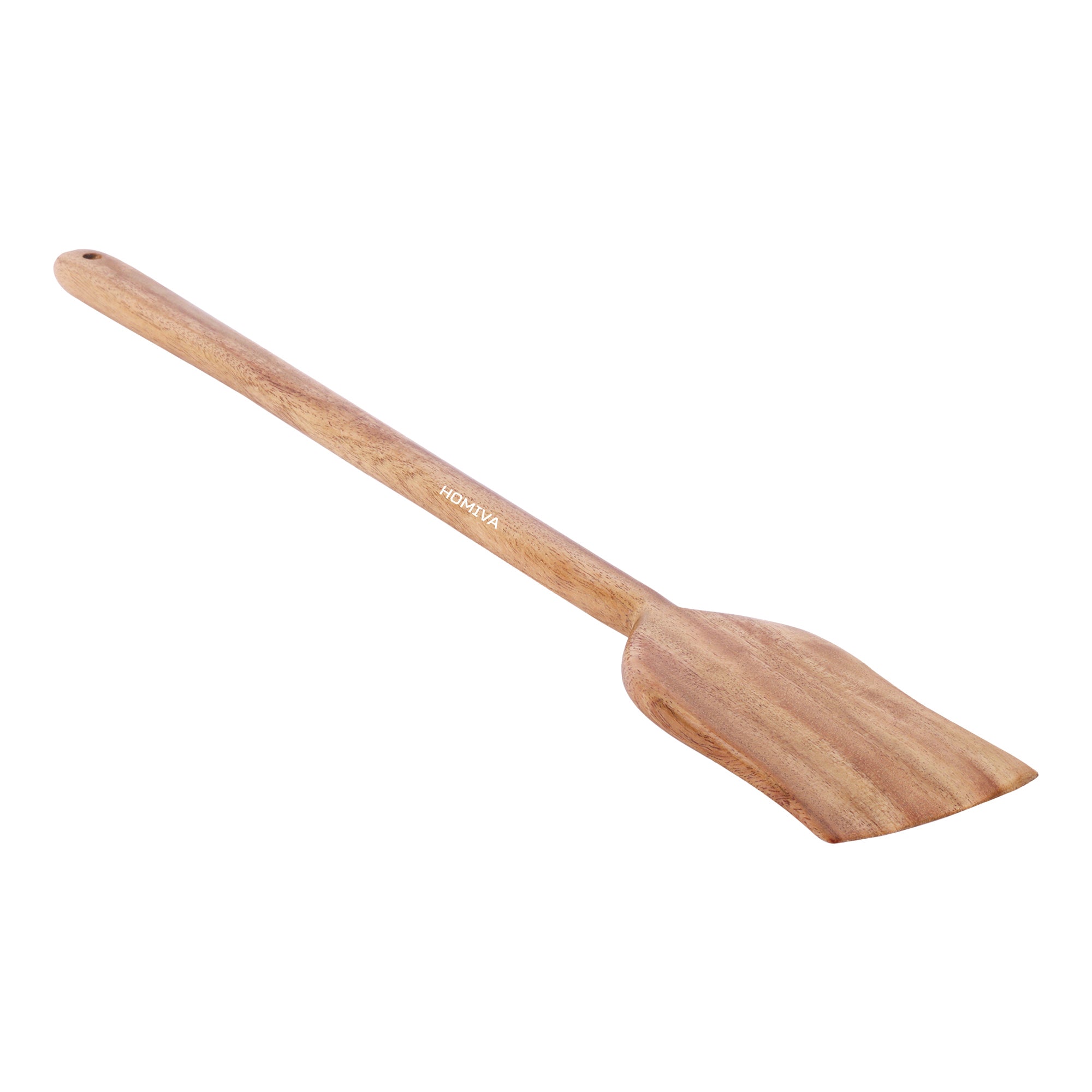 HOMIVA Neem Wood Flat Spatula for Cooking, Scratch-Proof, Cookware safe, Heat resistant ,Stiring-Frying, Mixing & Serving