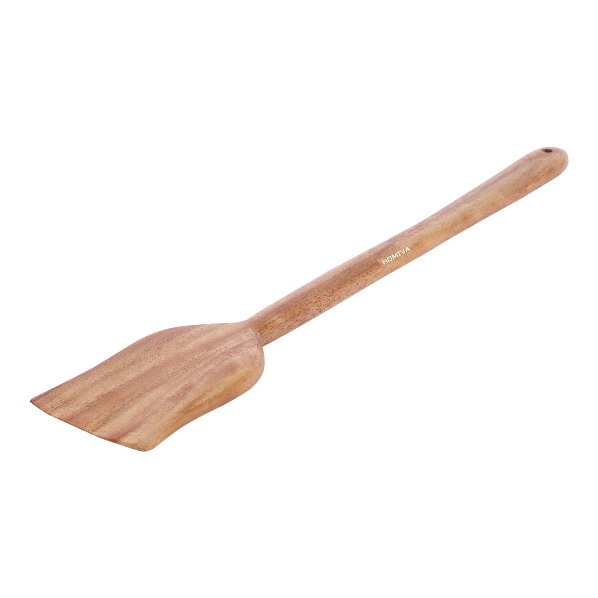 HOMIVA Neem Wood Flat Spatula for Cooking, Scratch-Proof, Cookware safe, Heat resistant ,Stiring-Frying, Mixing & Serving