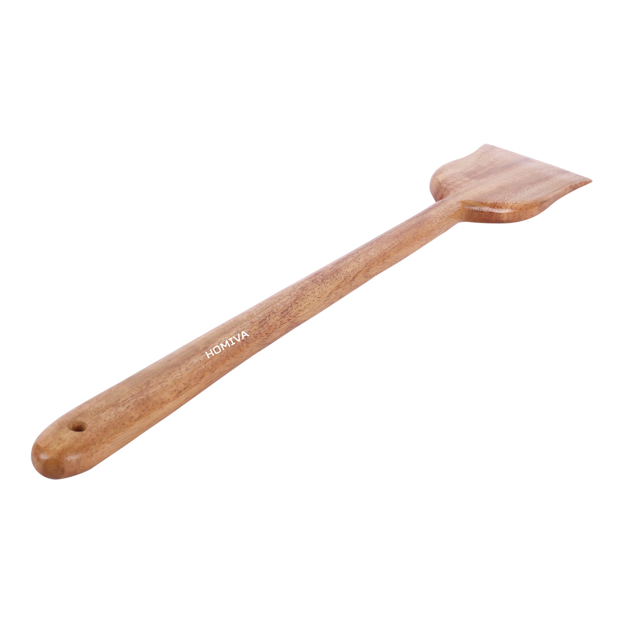 HOMIVA Neem Wood Flat Spatula for Cooking, Scratch-Proof, Cookware safe, Heat resistant ,Stiring-Frying, Mixing & Serving