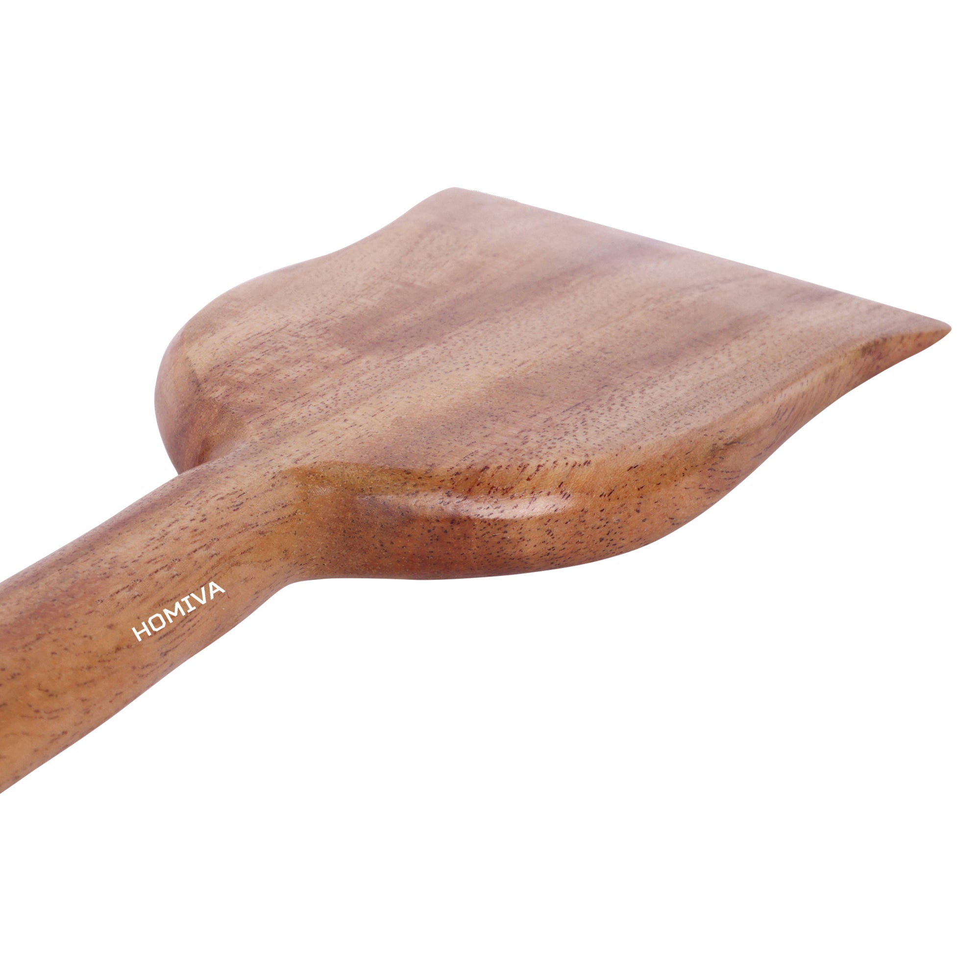 HOMIVA Neem Wood Flat Spatula for Cooking, Scratch-Proof, Cookware safe, Heat resistant ,Stiring-Frying, Mixing & Serving