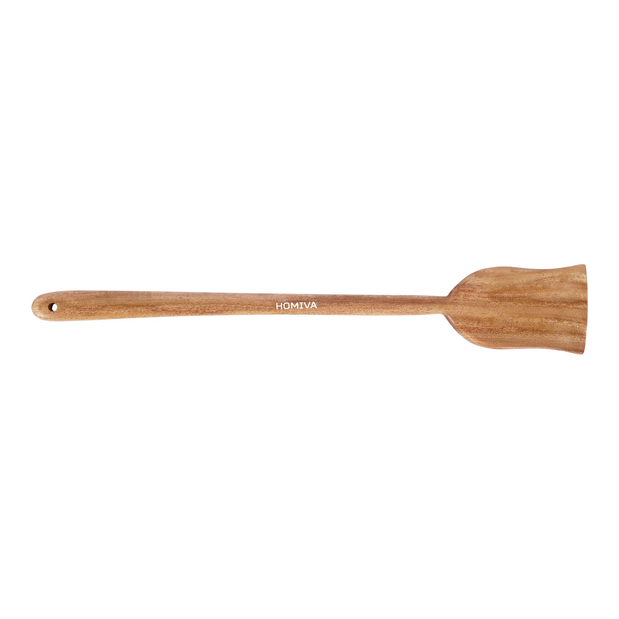HOMIVA Neem Wood Flat Spatula for Cooking, Scratch-Proof, Cookware safe, Heat resistant ,Stiring-Frying, Mixing & Serving