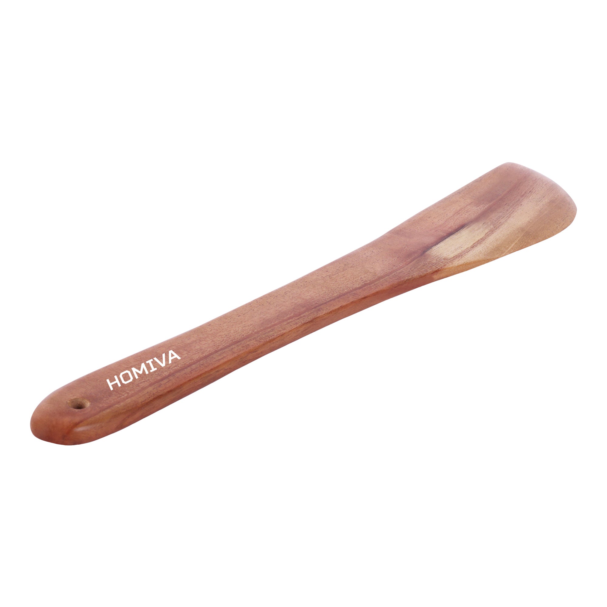 HOMIVA Neem Wooden Spatula for Cooking. Wooden Turner for Non-Stick & Cast Iron Cookware | Kitchen Utensil | Natural Wood Spreader for Roti, Dosa, Chapati & More