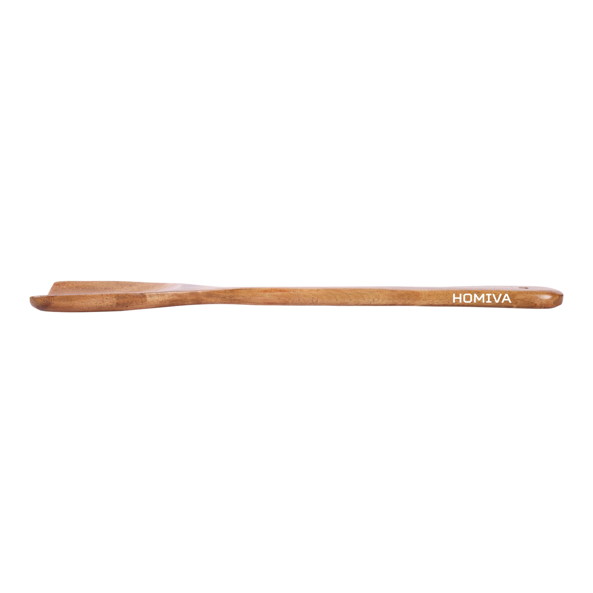 HOMIVA Premium Neem Wood Turner for cooking- Non-Stick Cookware, Utensil for Stir-Frying, Sautéing & Mixing