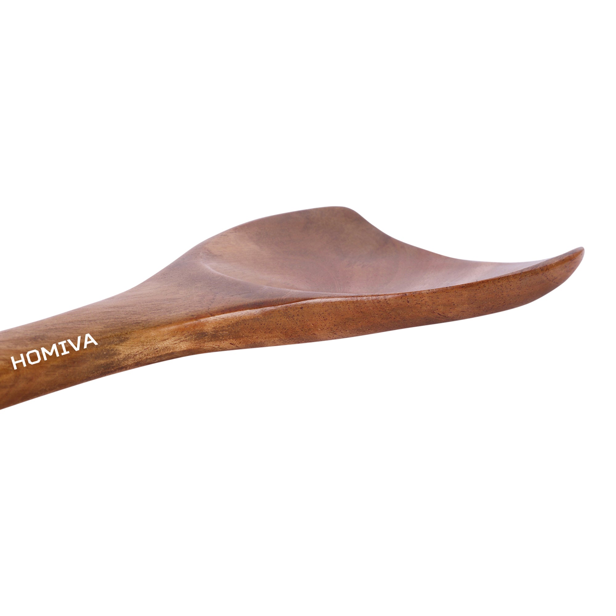 HOMIVA Premium Neem Wood Turner for cooking- Non-Stick Cookware, Utensil for Stir-Frying, Sautéing & Mixing