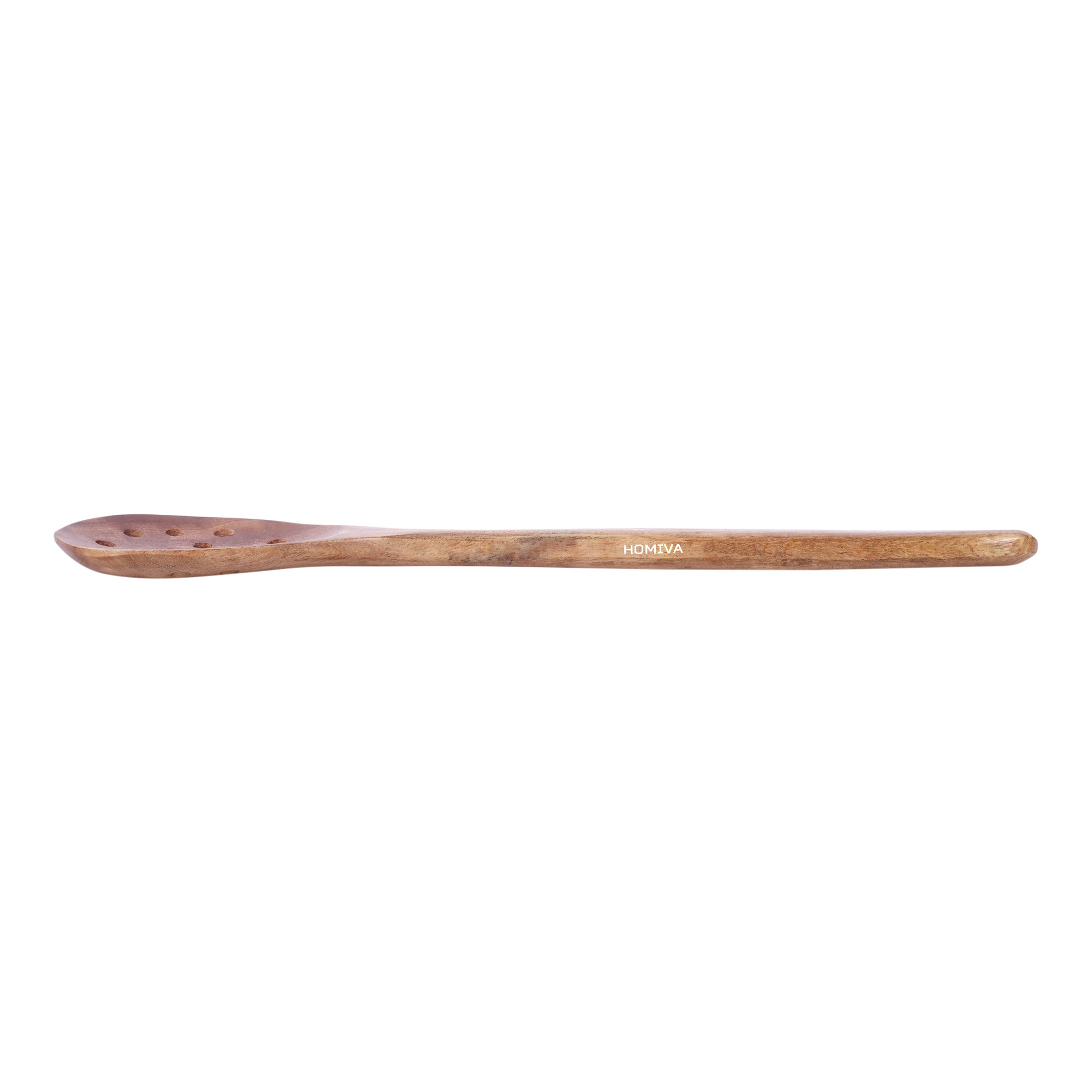 HOMIVA Neem Wooden Slotted Spoon for Cooking Kitchen Ladle ,Heat Resistant & Non-Stick , Non-Toxic, Healthy Cooking