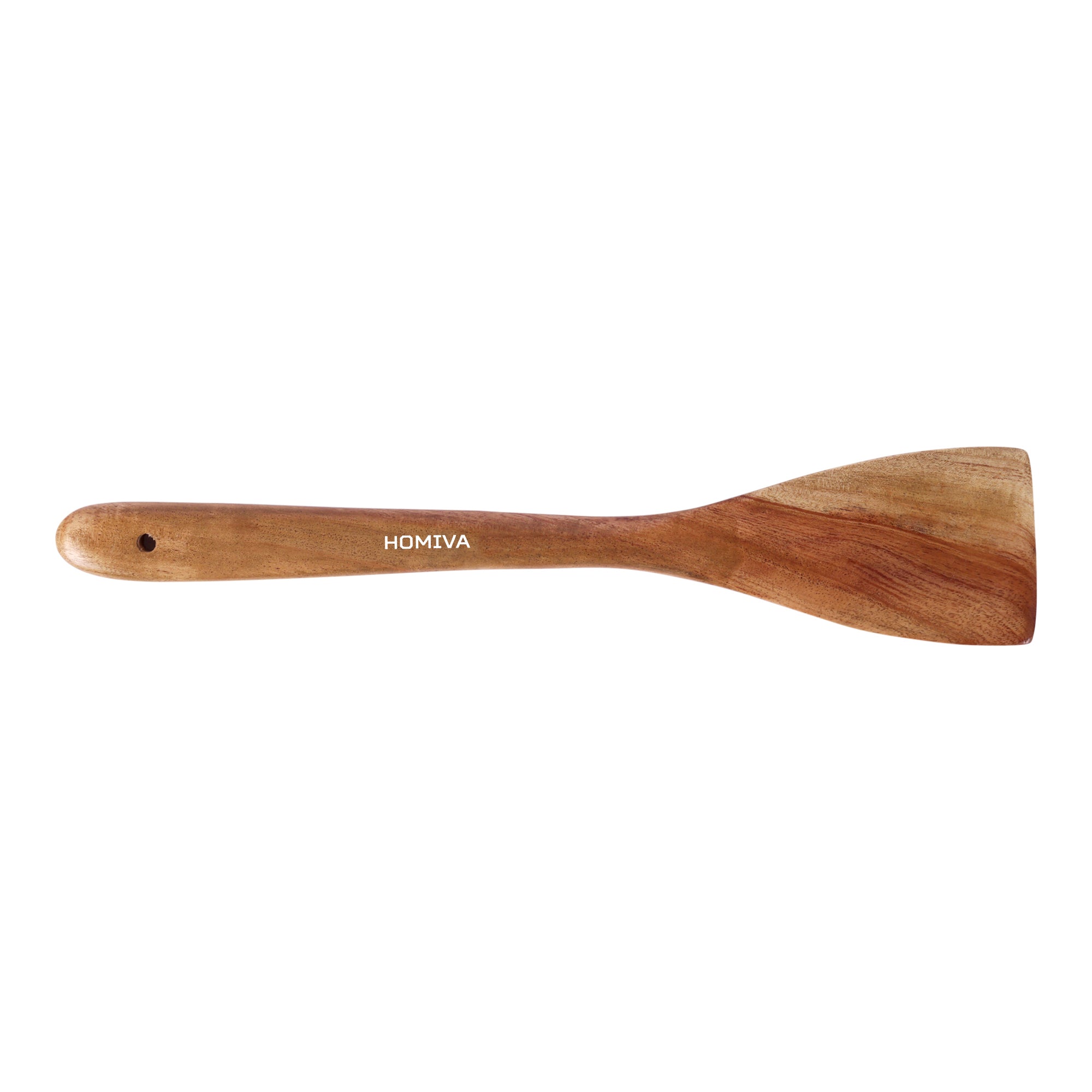 HOMIVA Premium Neem Wood Spatula for Cooking – Heat Resistant Wooden Turner for Nonstick Cookware, Utensil for Stirring, Frying & Sauteing