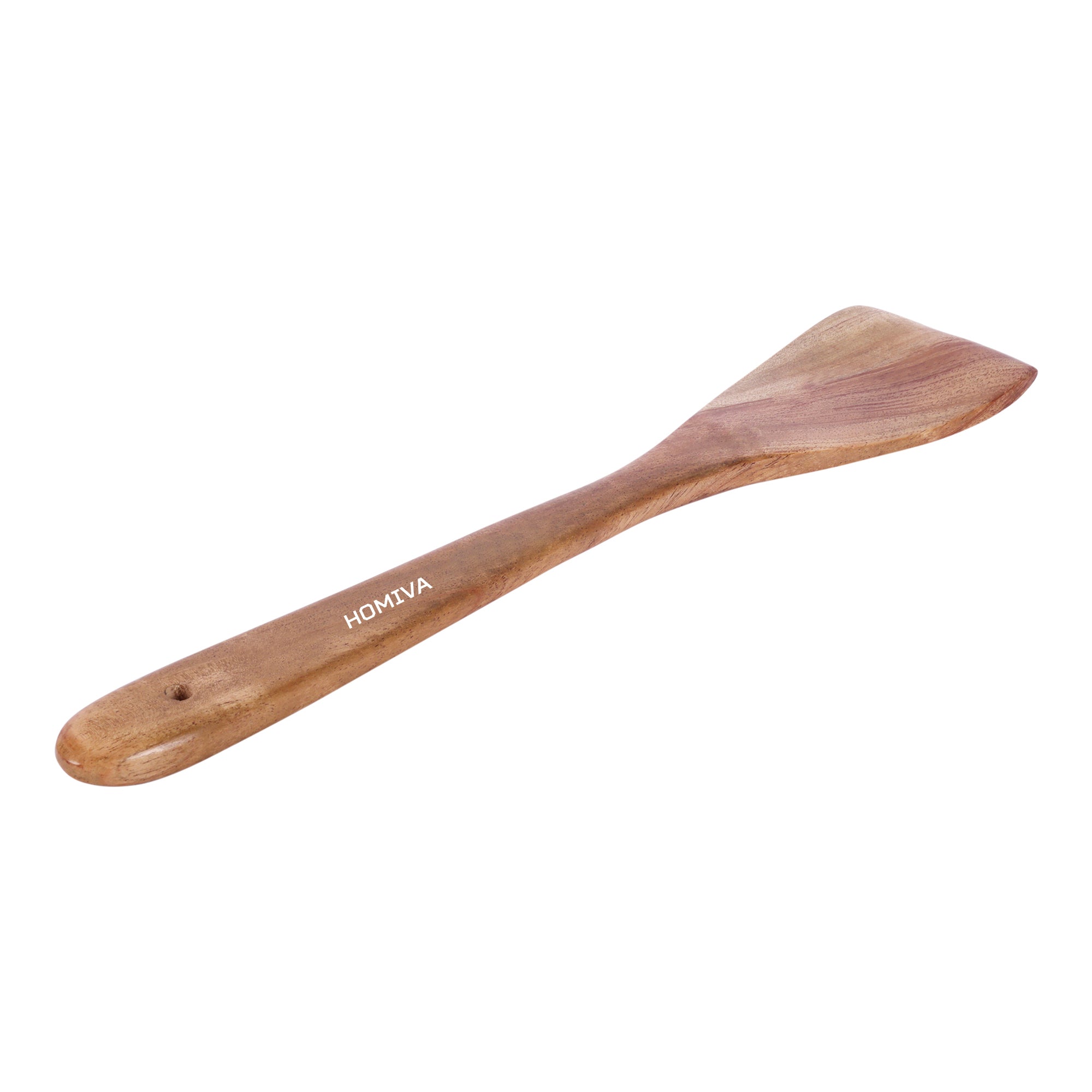 HOMIVA Premium Neem Wood Spatula for Cooking – Heat Resistant Wooden Turner for Nonstick Cookware, Utensil for Stirring, Frying & Sauteing