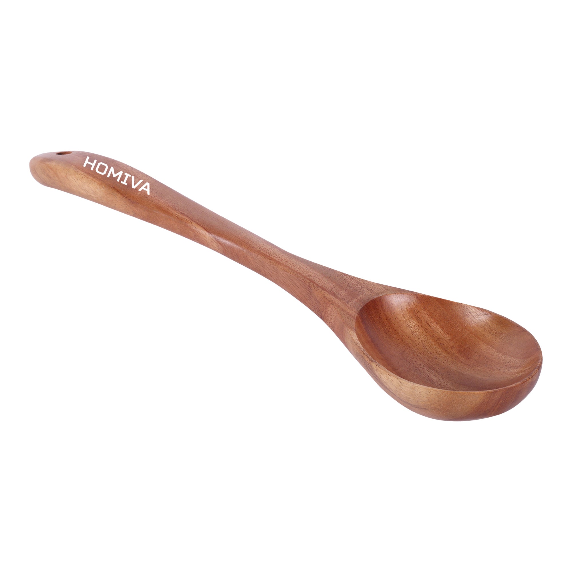 HOMIVA Premium Neem Wooden Cooking Spoon Heat Resistant & Kitchen Utensil for Cooking, Baking & Stirring