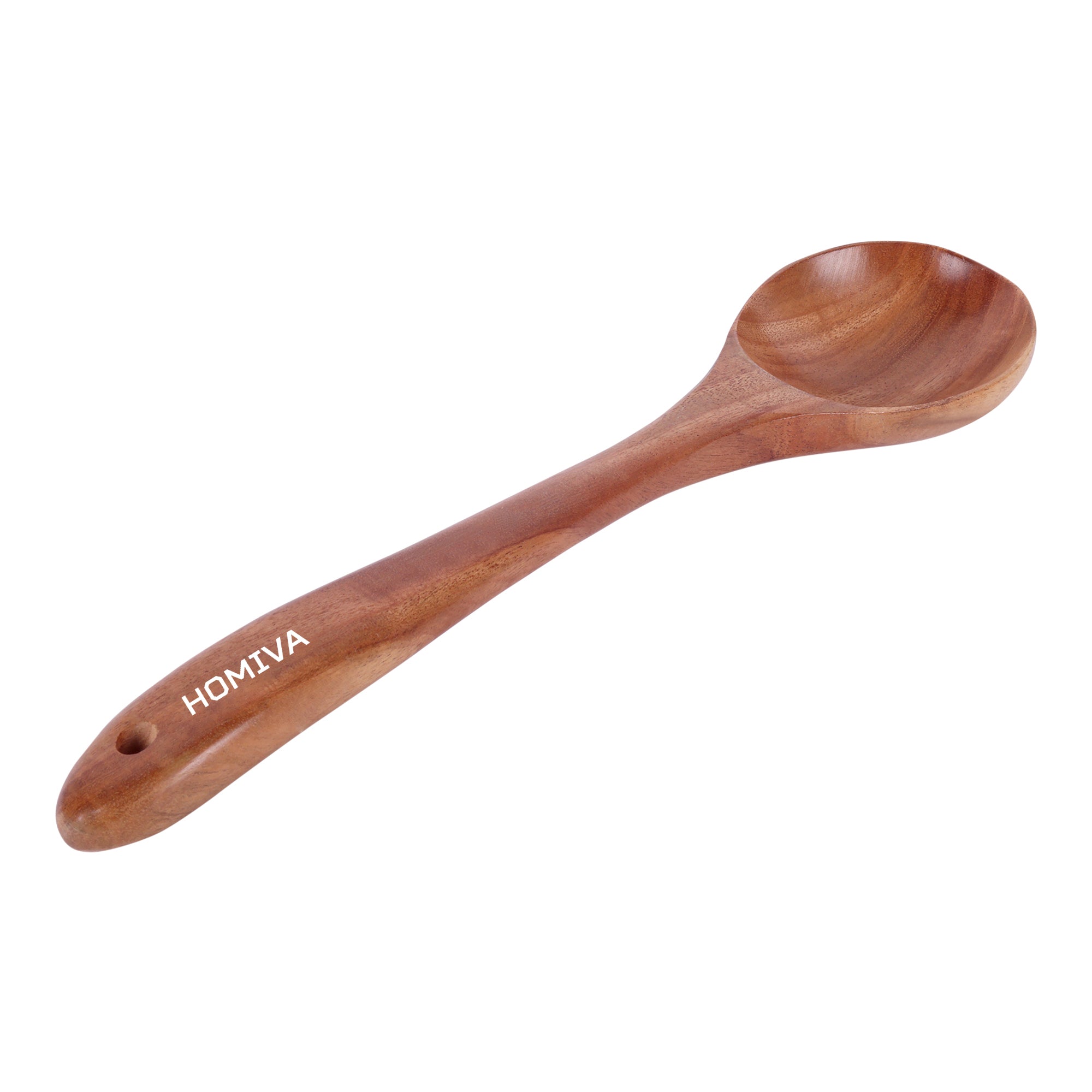 HOMIVA Premium Neem Wooden Cooking Spoon Heat Resistant & Kitchen Utensil for Cooking, Baking & Stirring