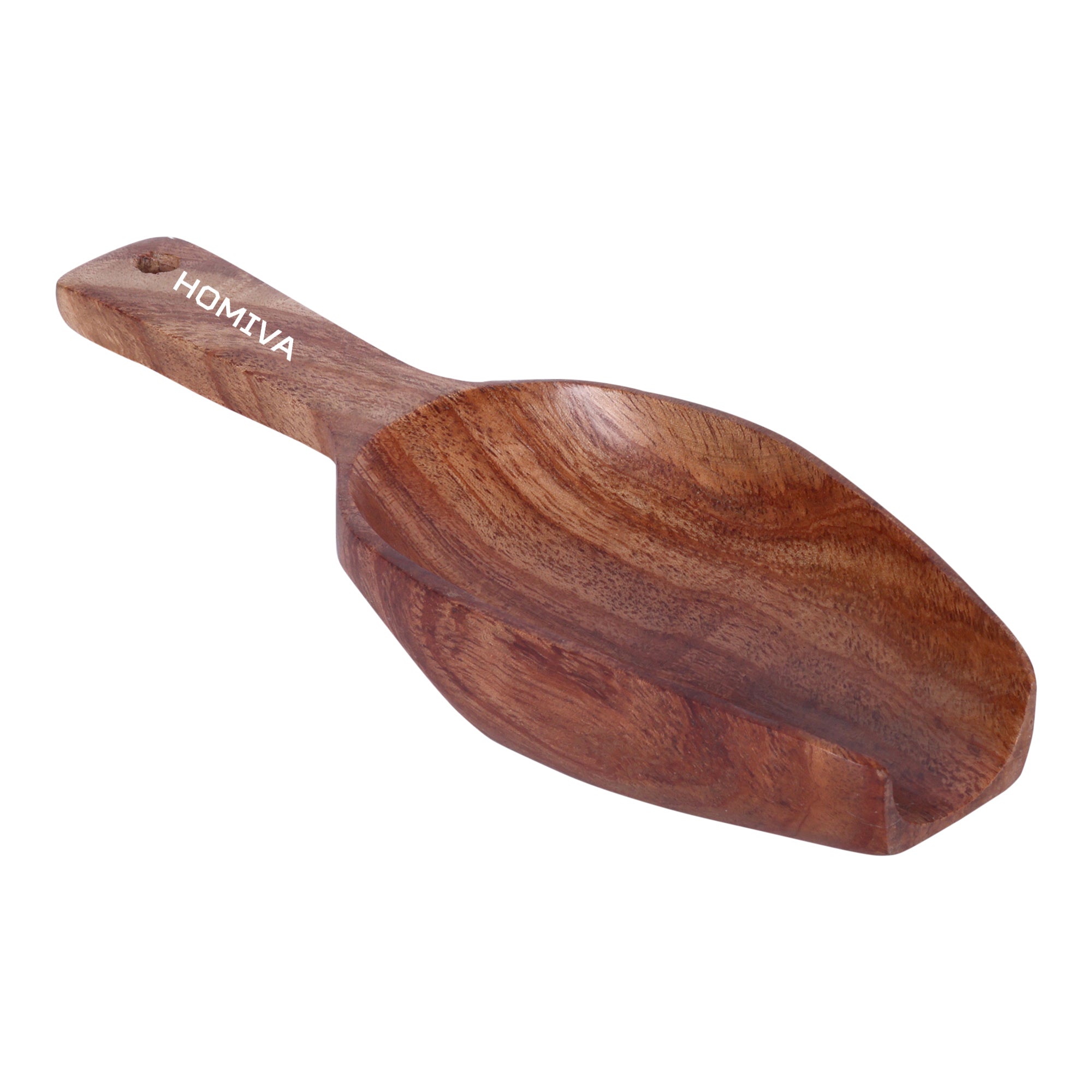 HOMIVA Neem Wood Grain Scoop Wooden Scoop for Rice, Pulses & Flour ,Perfect for Kitchen & Storage Bins