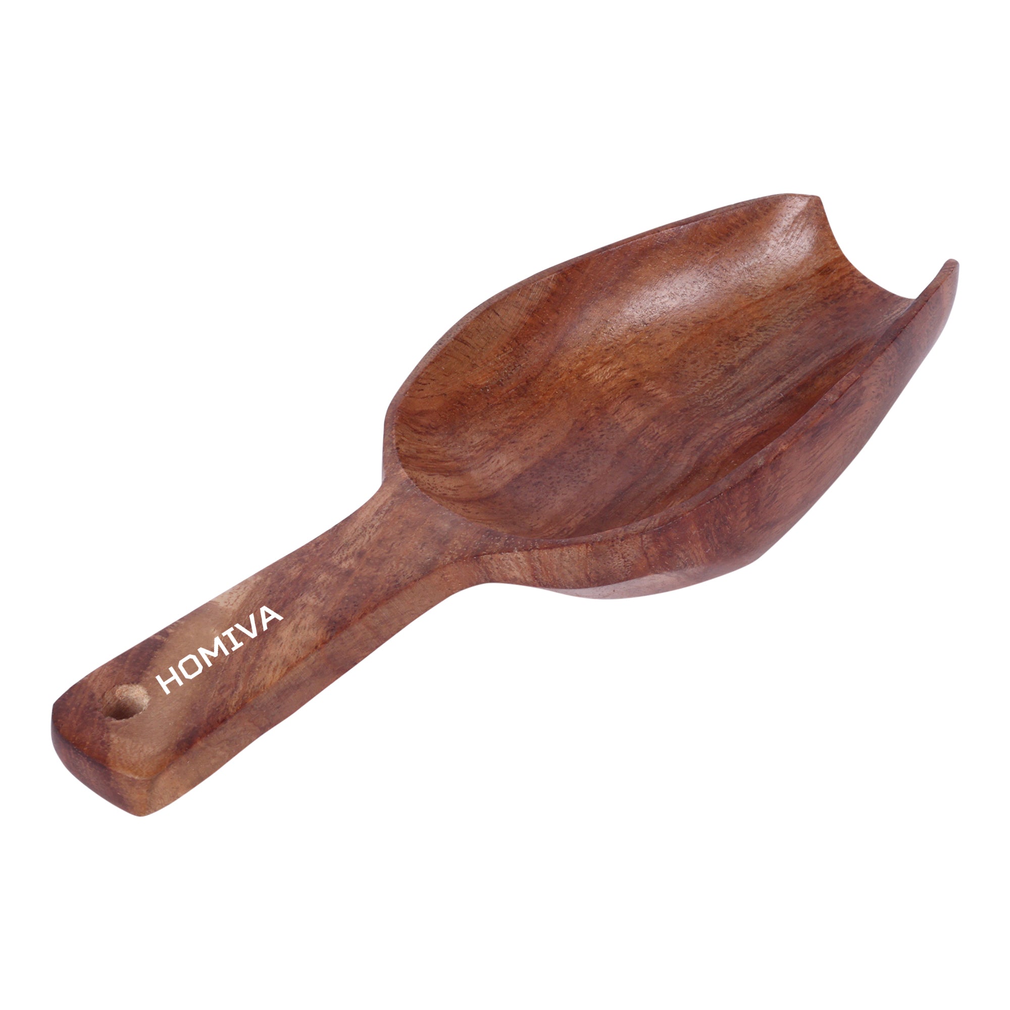 HOMIVA Neem Wood Grain Scoop Wooden Scoop for Rice, Pulses & Flour ,Perfect for Kitchen & Storage Bins