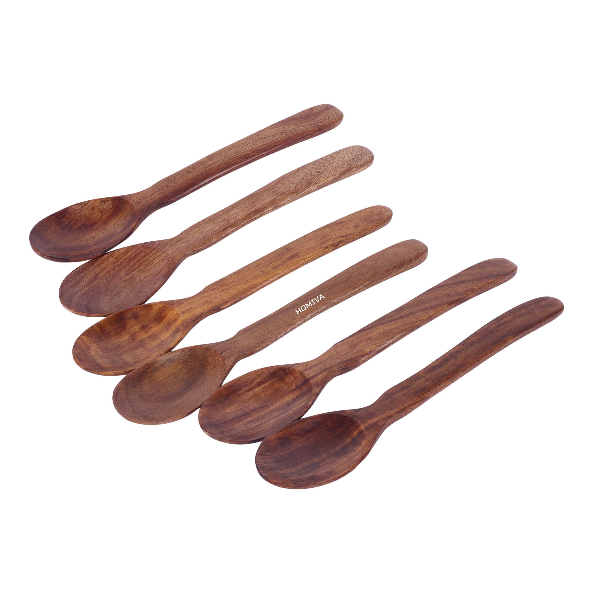 HOMIVA Neem Wooden Spoon Ideal for Salt, Spices, Sugar, Coffee, Tea, Herbs & More