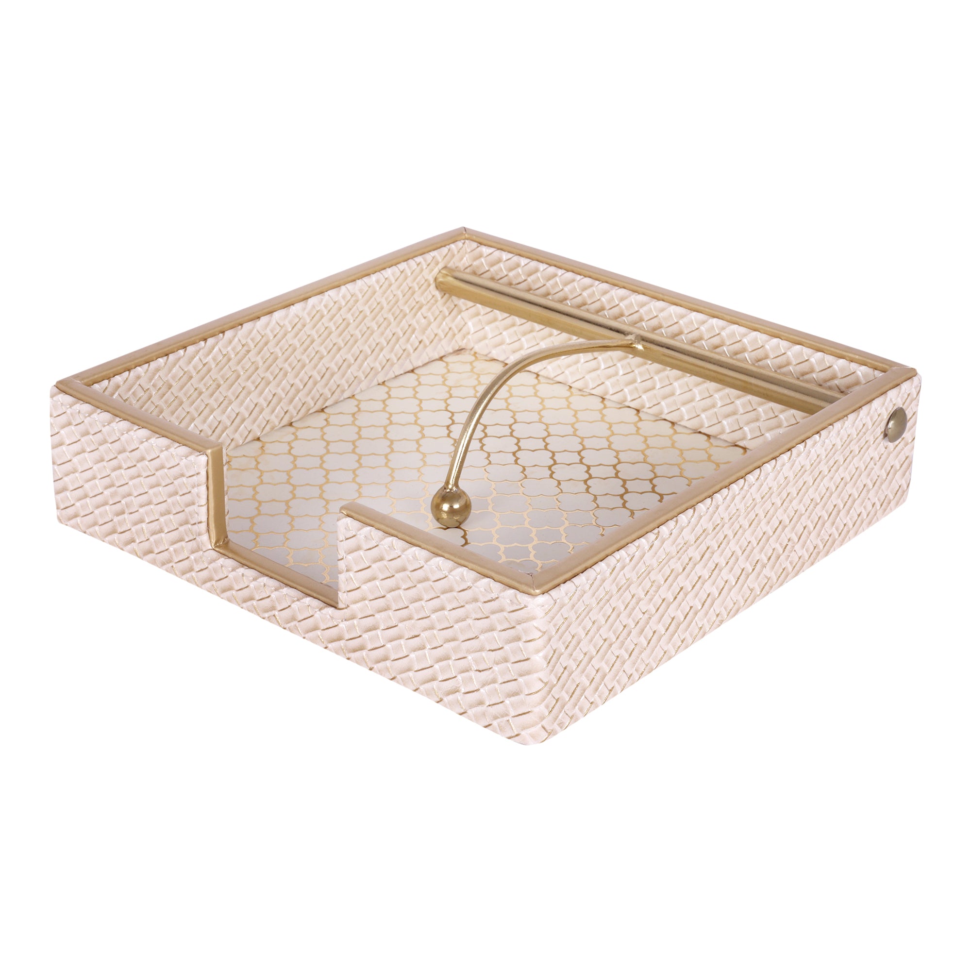 HOMIVA Luxury Leatherette Paper Tray – Blush Beige Faux Leatherette Letter Organizer