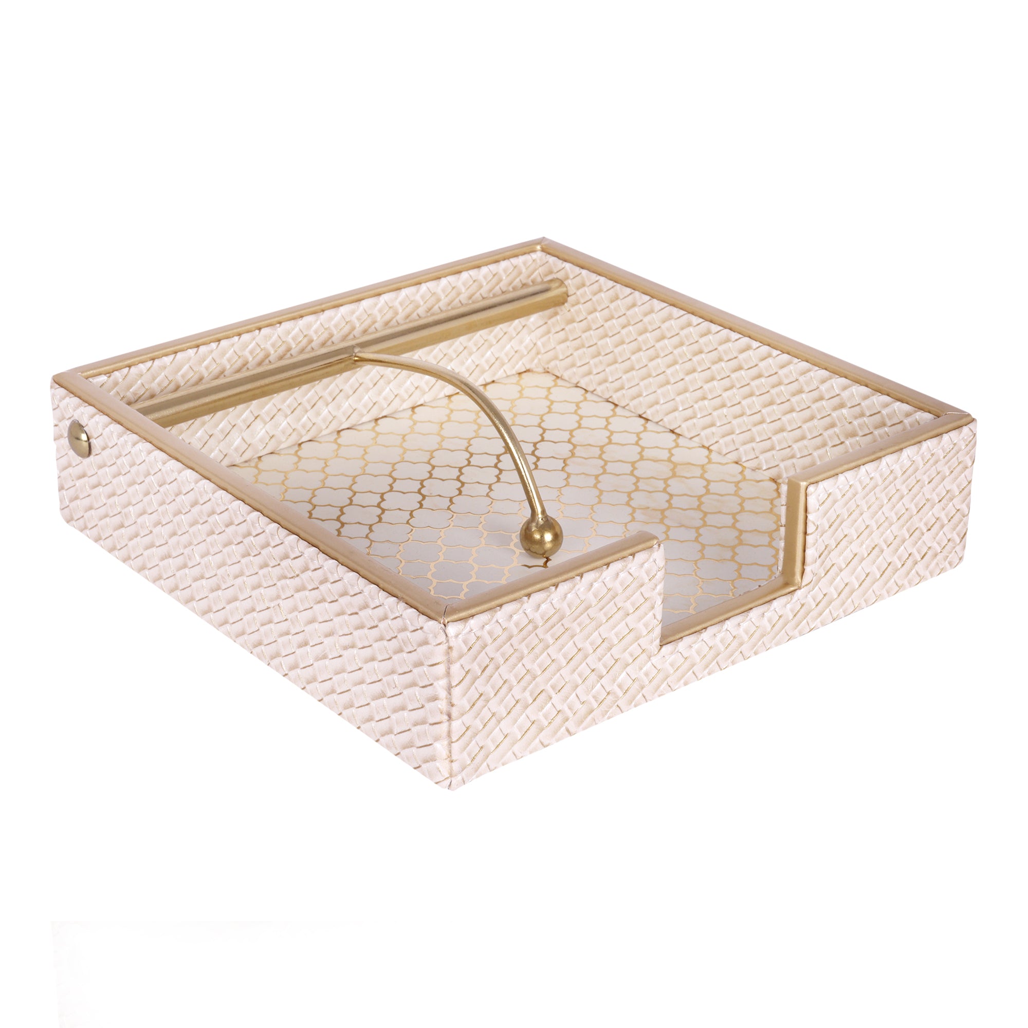 HOMIVA Luxury Leatherette Paper Tray – Blush Beige Faux Leatherette Letter Organizer