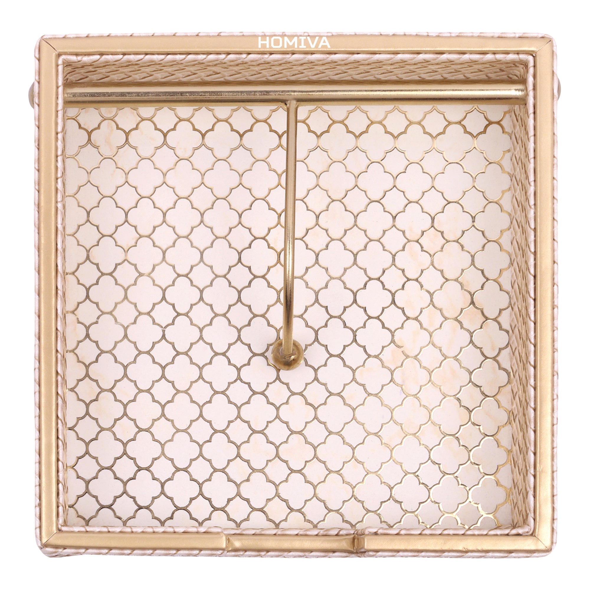 HOMIVA Luxury Leatherette Paper Tray – Blush Beige Faux Leatherette Letter Organizer