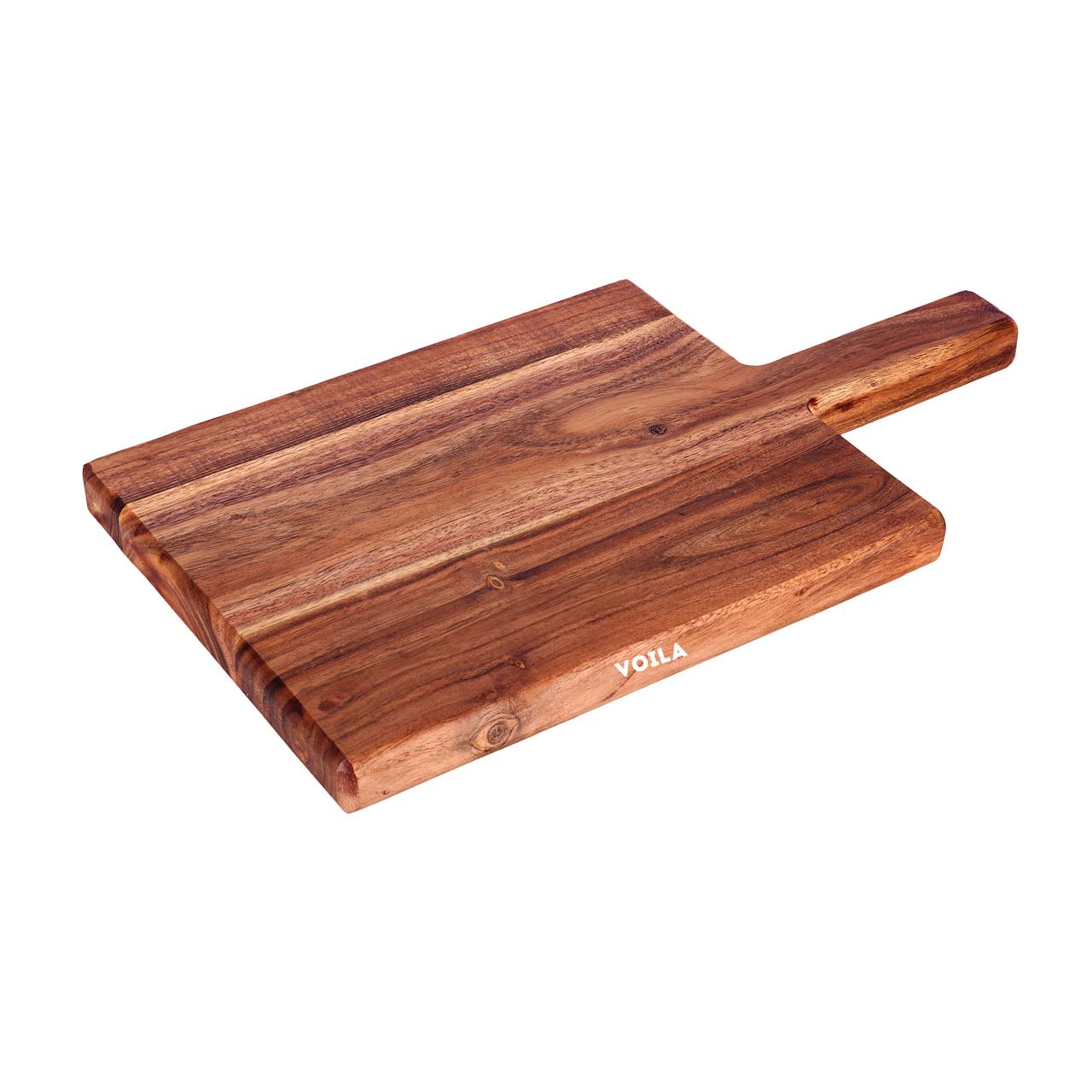 HOMIVA Premium Acacia Neem Wooden Chopping Board for Kitchen | Large Cutting Board for Meat, Vegetables & Cheese | Multipurpose Serving Tray & Food Prep Board
