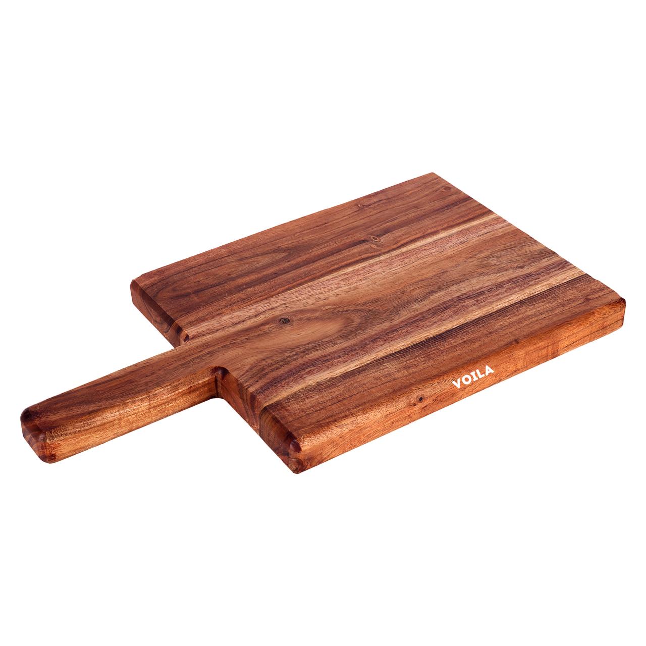 HOMIVA Premium Acacia Neem Wooden Chopping Board for Kitchen | Large Cutting Board for Meat, Vegetables & Cheese | Multipurpose Serving Tray & Food Prep Board