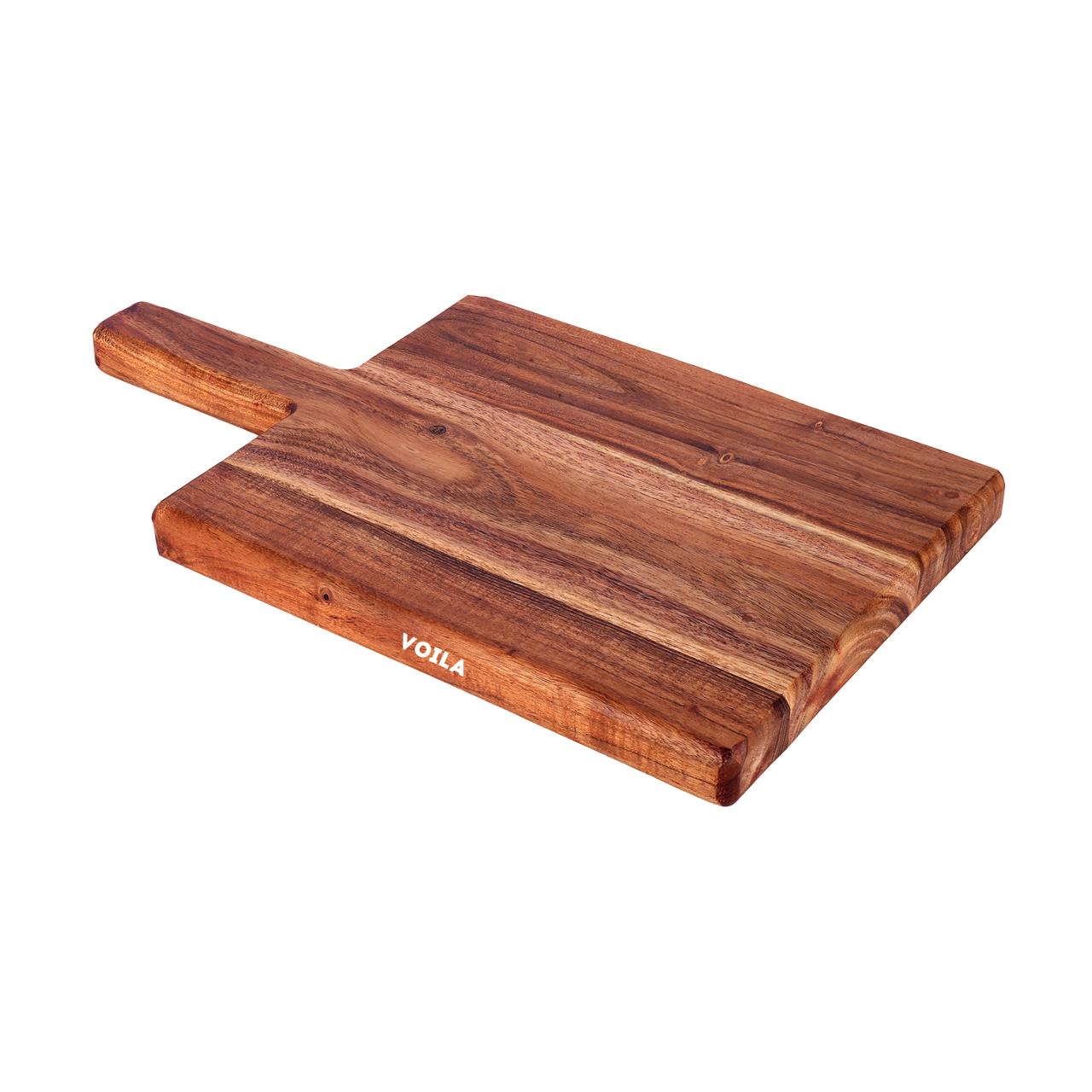 HOMIVA Premium Acacia Neem Wooden Chopping Board for Kitchen | Large Cutting Board for Meat, Vegetables & Cheese | Multipurpose Serving Tray & Food Prep Board