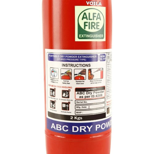 VOILA Alpha Fire, ABC Powder Type Fire Extinguisher For Home Car and Office (2 Kg)