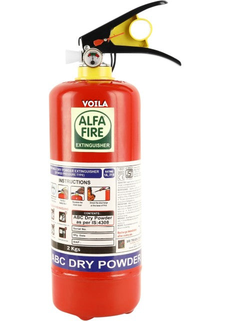VOILA Alpha Fire, ABC Powder Type Fire Extinguisher For Home Car and Office (2 Kg)