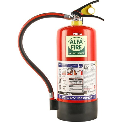 VOILA Alpha Fire, ABC Powder Type Fire Extinguisher With Pipe For Home Car and Office (6kg)