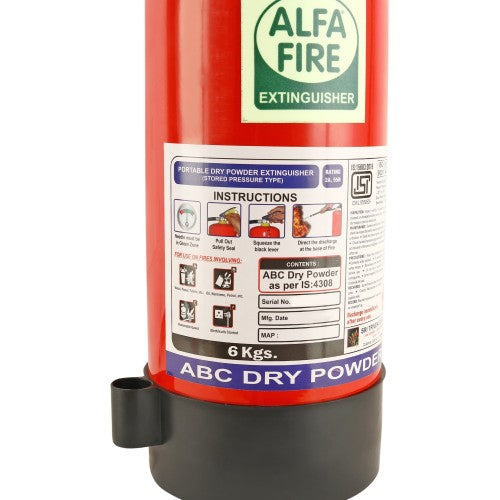 VOILA Alpha Fire, ABC Powder Type Fire Extinguisher With Pipe For Home Car and Office (6kg)
