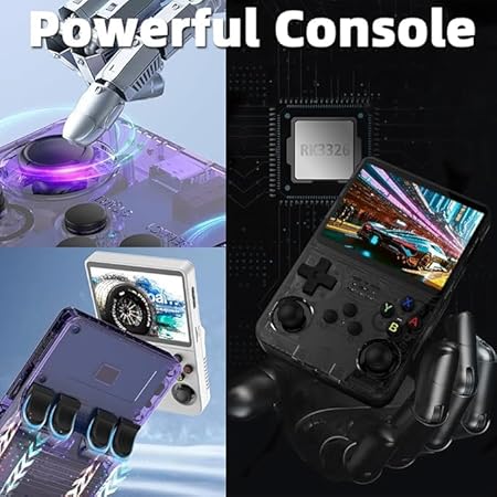 VOILA R36S Handheld Retro Gaming Console with 64GB Built-in Card - Supports 15000+ Games - with 3.5" IPS 640*480 Pixels.