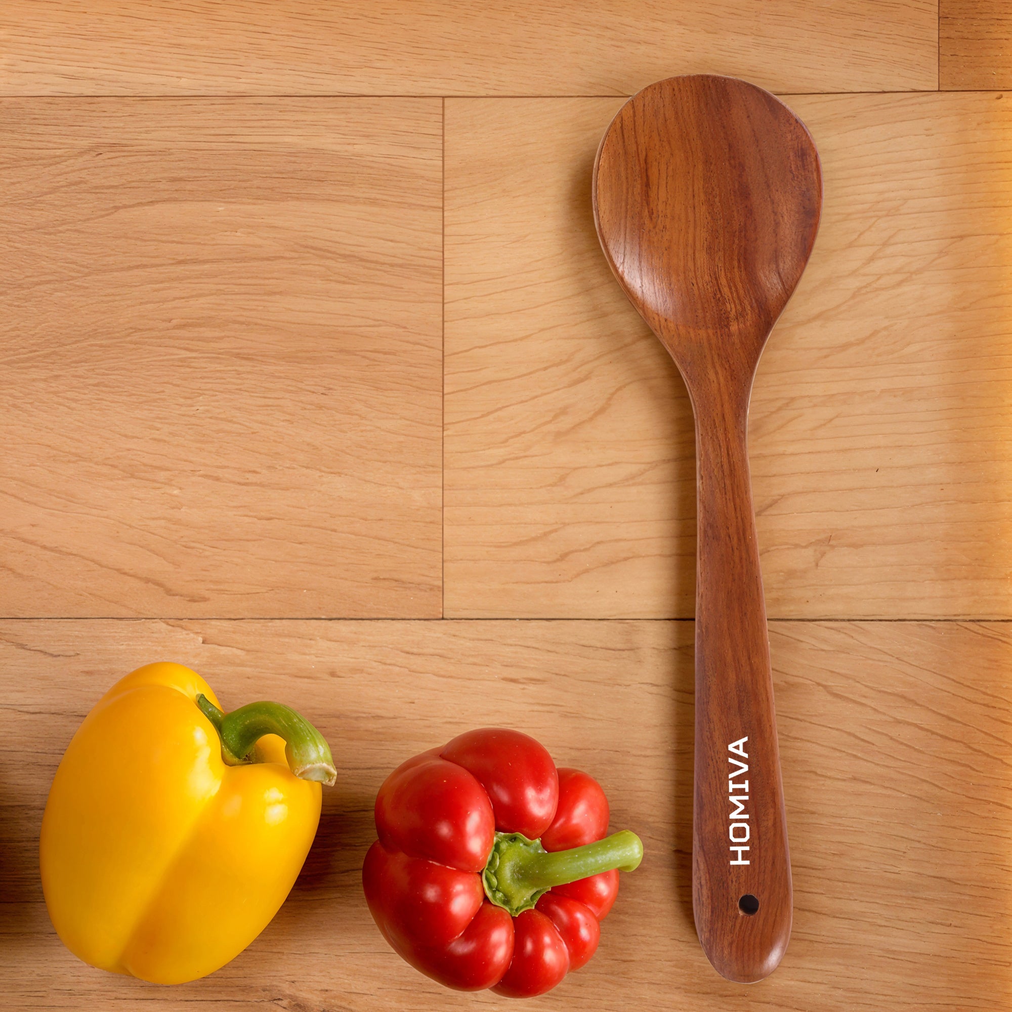 HOMIVA Premium Neem Wood Spatula for Cooking – Heat Resistant Wooden Turner for Nonstick Cookware, Kitchen Utensil for Stirring, Frying & Sauteing