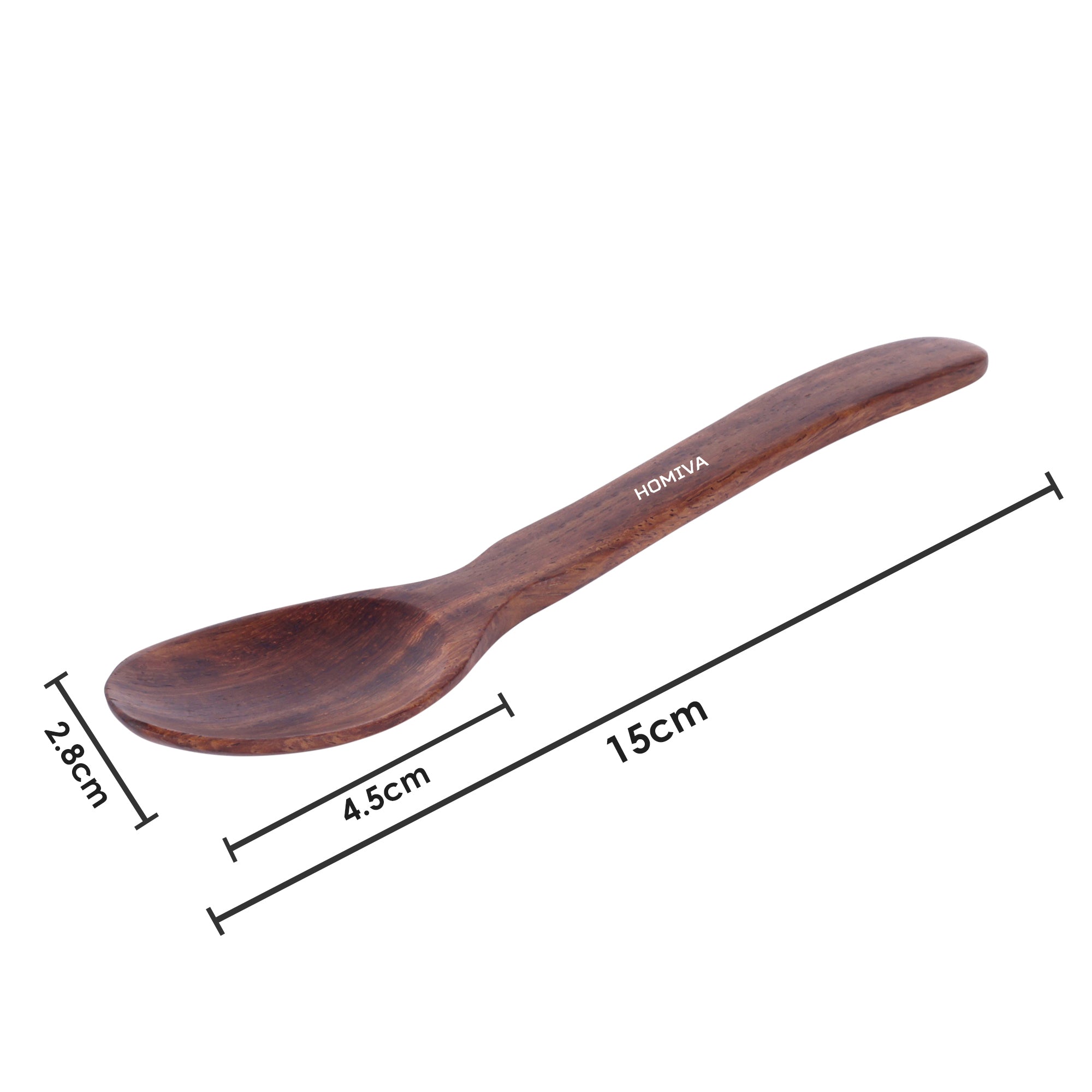 HOMIVA Neem Wooden Spoon Ideal for Salt, Spices, Sugar, Coffee, Tea, Herbs & More