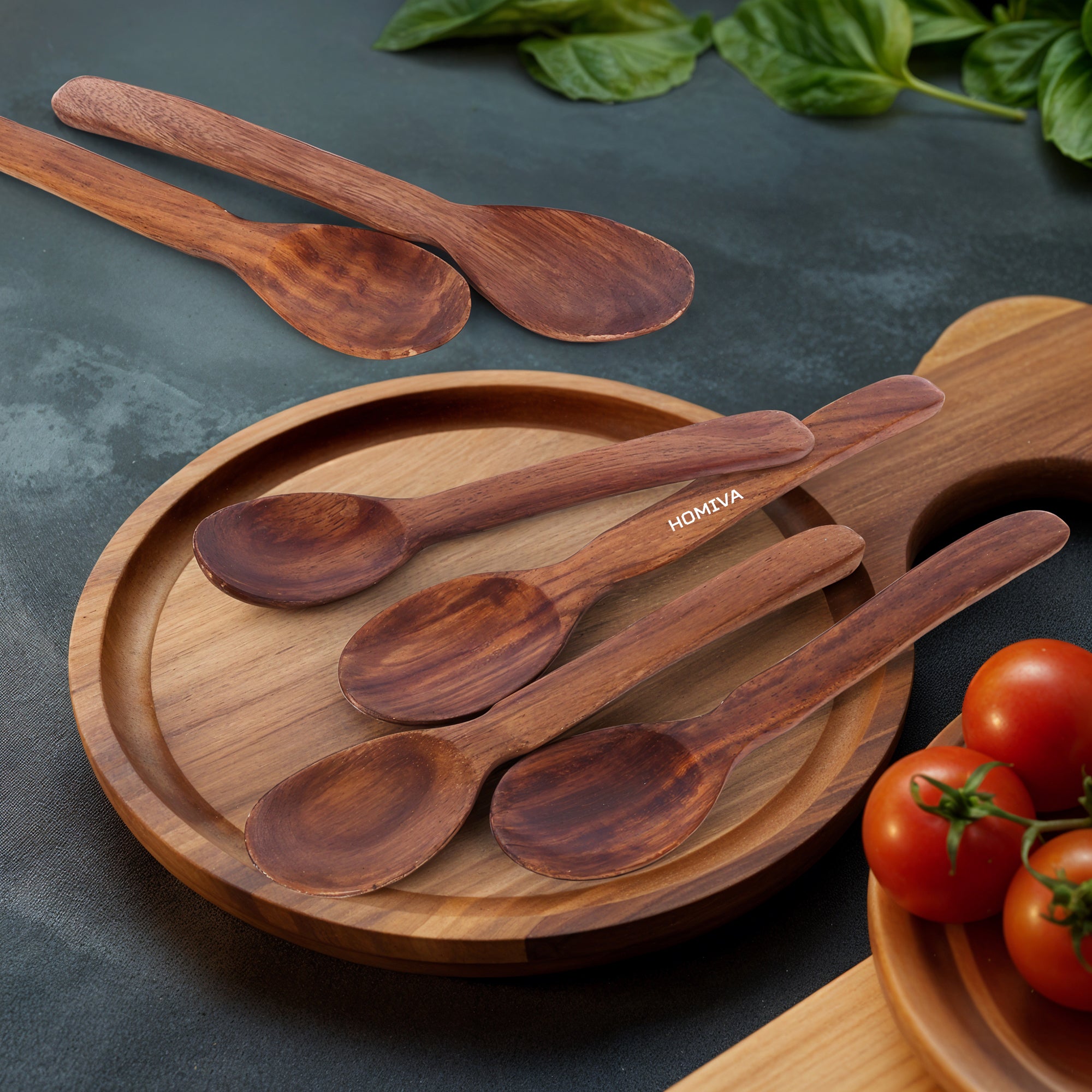 HOMIVA Neem Wooden Spoon Ideal for Salt, Spices, Sugar, Coffee, Tea, Herbs & More