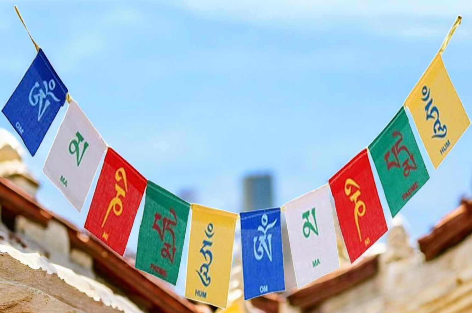 VOILA Buddhist Tibetan Flags Prayer Flag for Bike, Car & Home