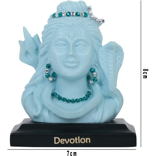 VOILA Lord Shiv Ji Idol (Blue) – for Vehicle (Auto/Car/Bus/Truck) Dashboard, Mandir & Office Table