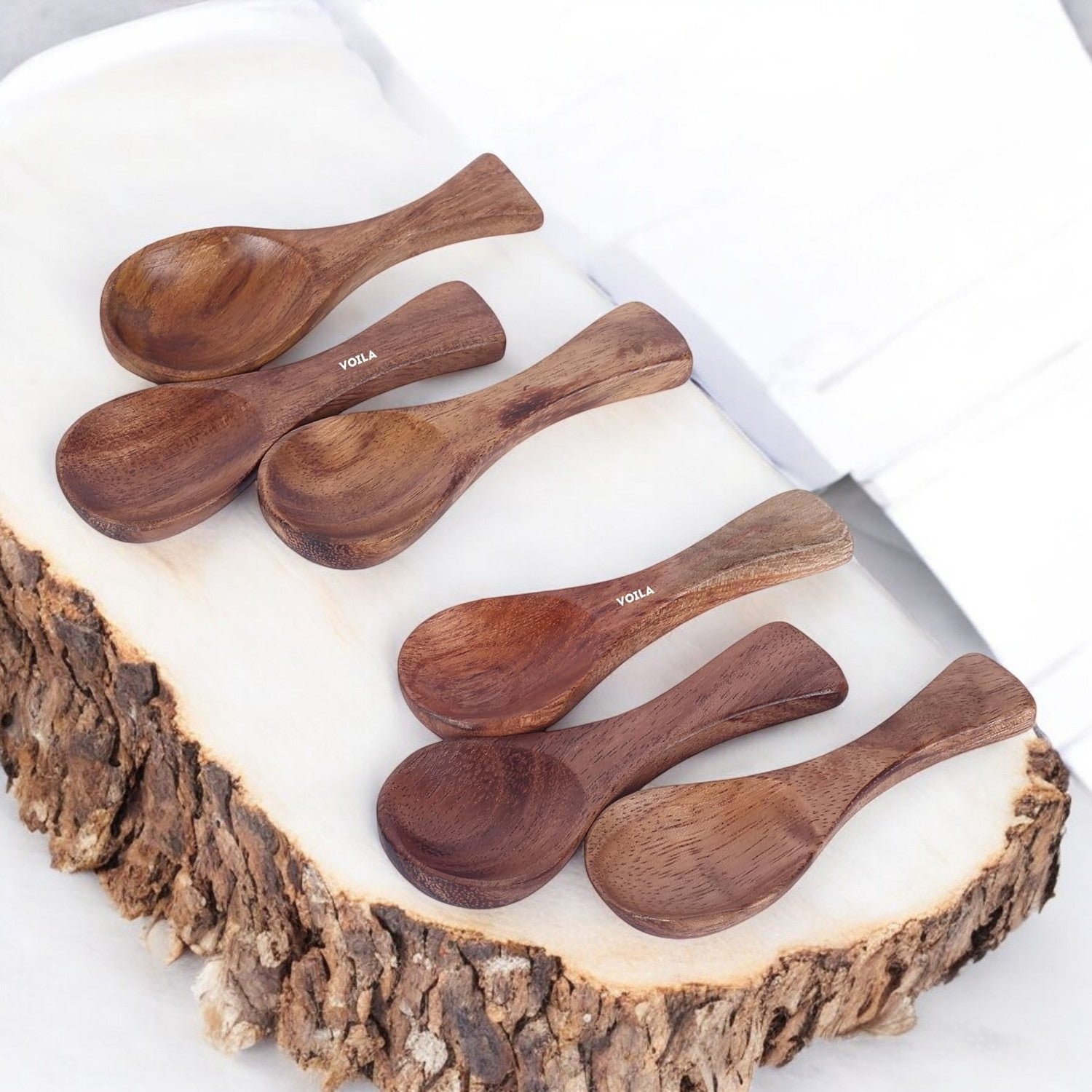 Neem Wooden Spoon Set for Healthy and Eco-Friendly Kitchen | Generally Used for Salt, Spices, Sugar, Coffee, Tea, Herbs & Many More|