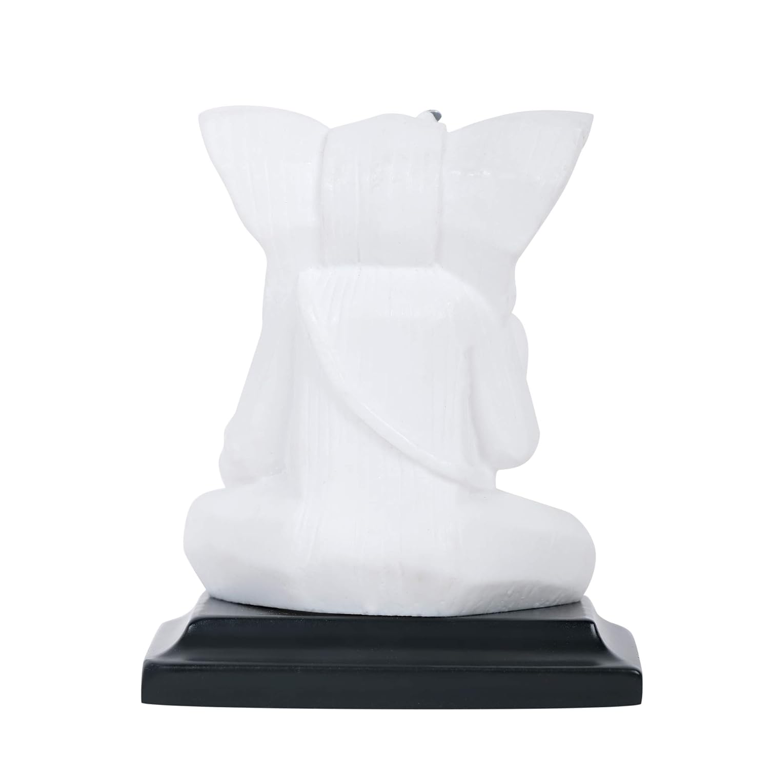 Lord Shree Ganesh Ji Idol || God Statue for Car Dashboard, Mandir and Office table with Poly Marble (White)