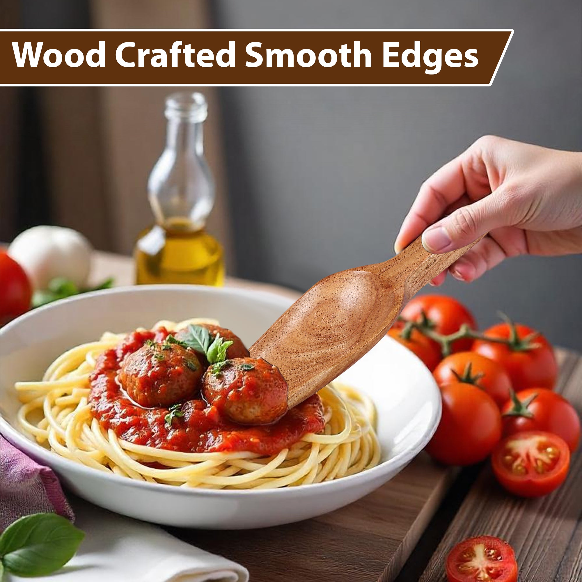 Neem Wood Grain Scoop Wooden Scoop for Rice, Pulses & Flour ,Perfect for Kitchen & Storage Bins