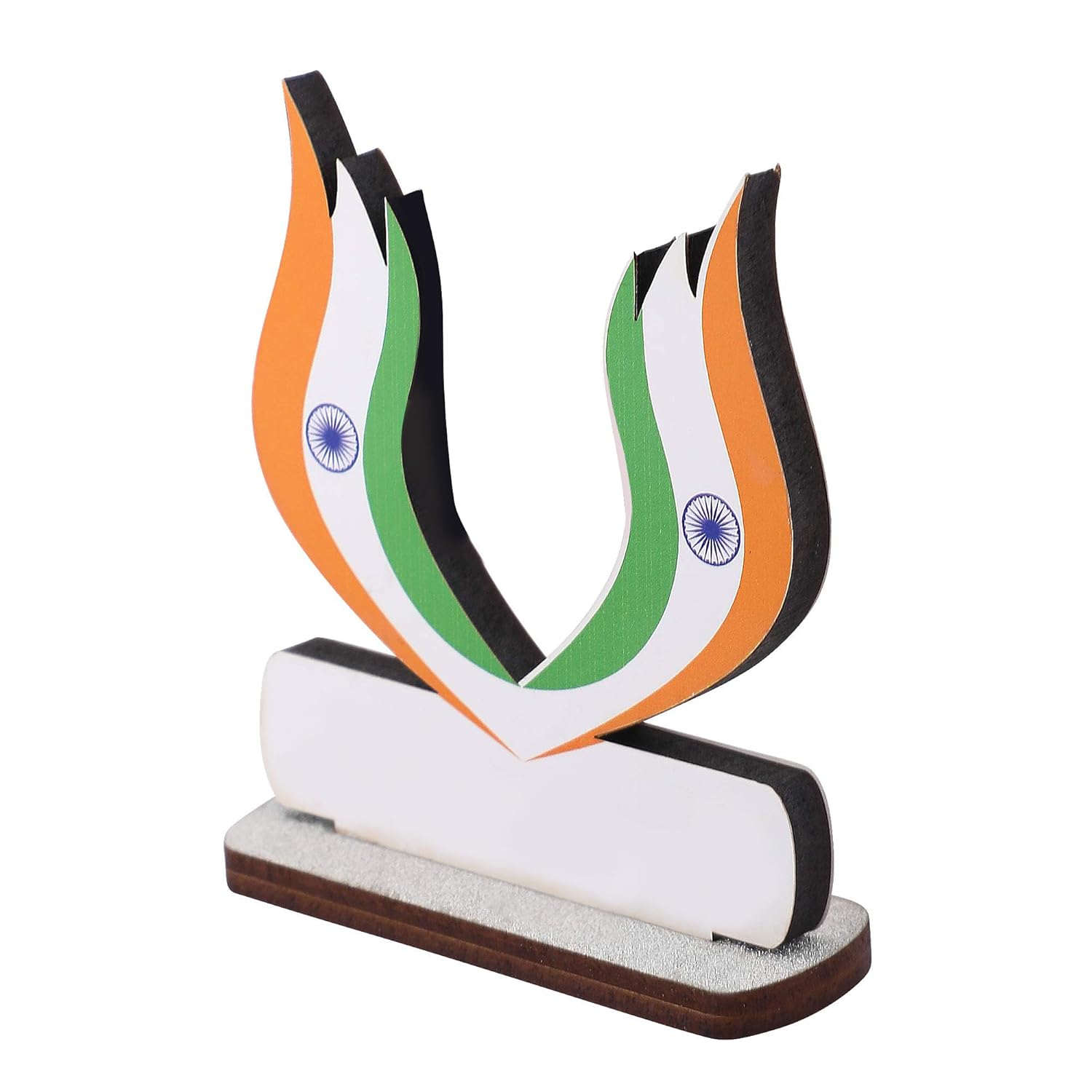 Indian Flags For Vehicle(Auto,Car,Bus,Truck) Dashboard, Home and Office Lotus Shape Flag with Stand