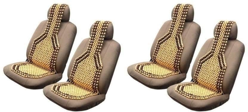 Wooden Beads Seat Cover for Car and Office Chair (Pack of 4)