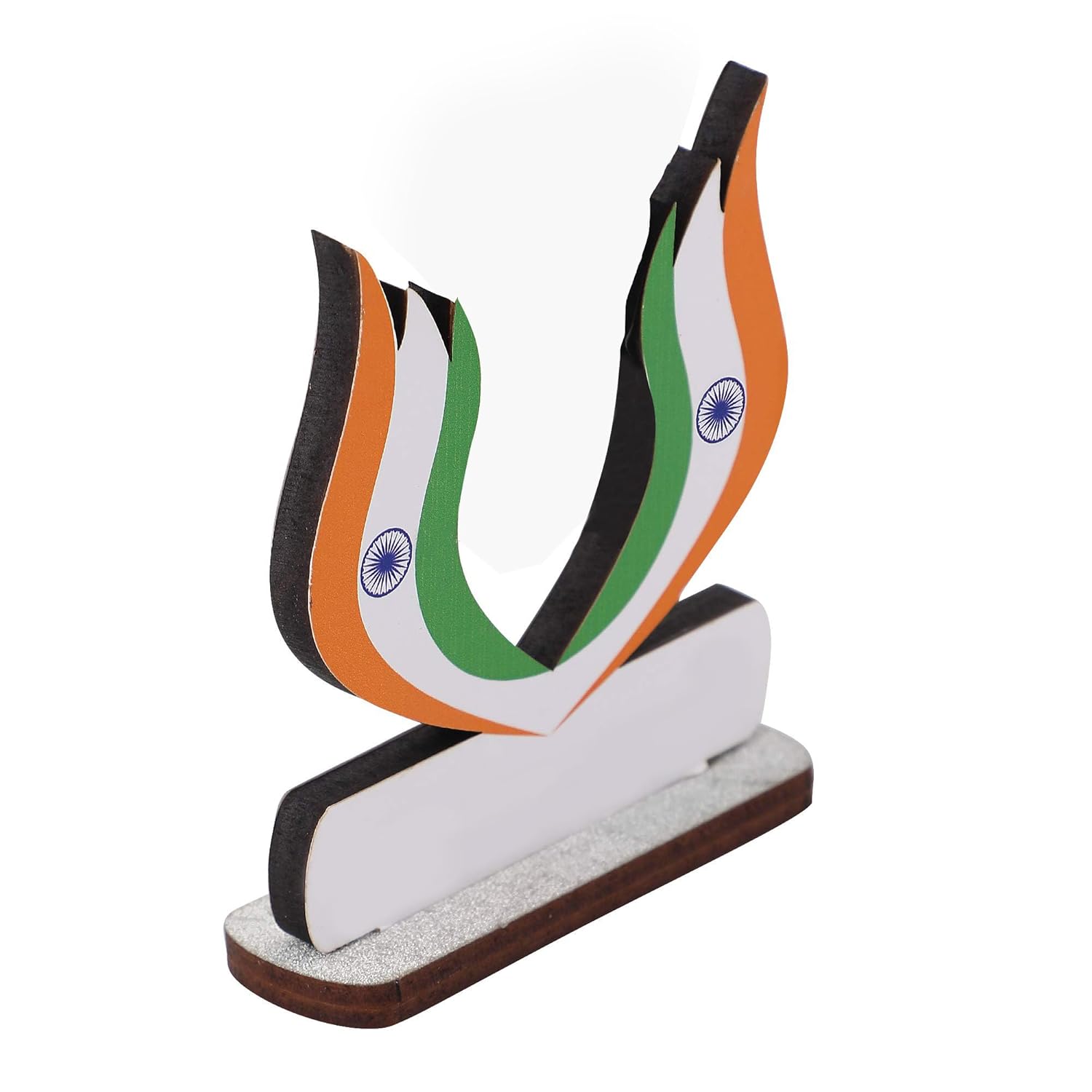 Indian Flags For Vehicle(Auto,Car,Bus,Truck) Dashboard, Home and Office Lotus Shape Flag with Stand