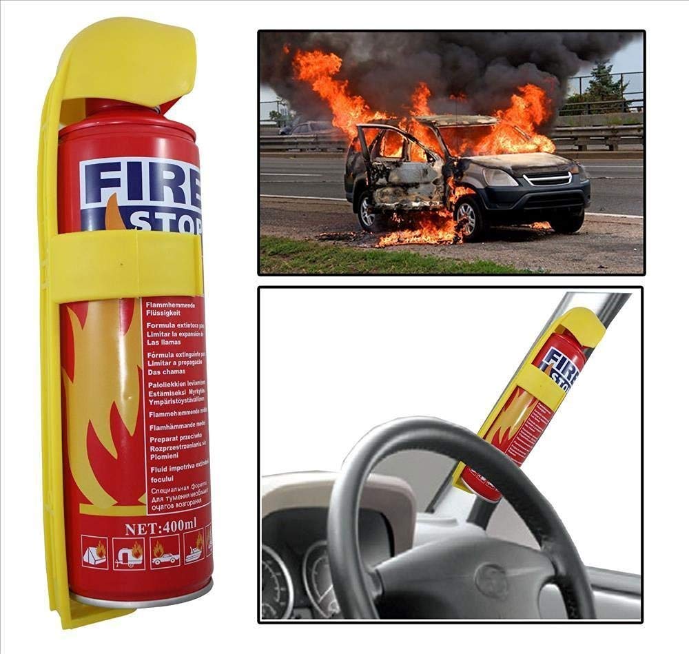 Premium Aluminum Fire Extinguisher Spray Safety for Home Car Office Bus (Pack of 3)