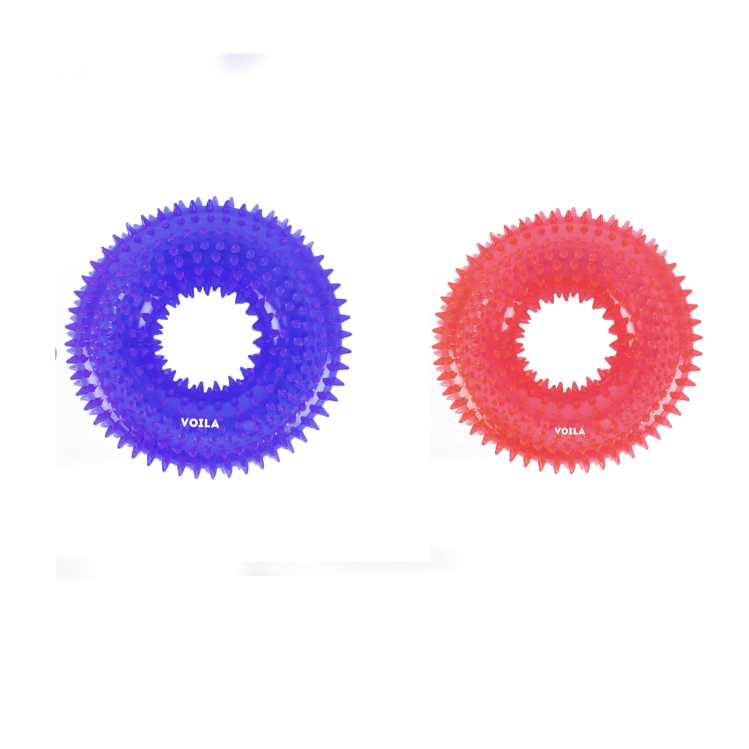 Dog Spiky Ring Soft, Safe Rubber Fetch Toy || For Small, Medium & Large Dog Breeds.