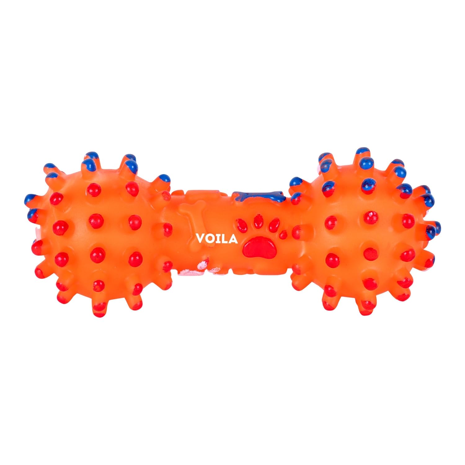 Orange Pet Dumbbell Interactive Toy || For Small, Medium & Large Dogs