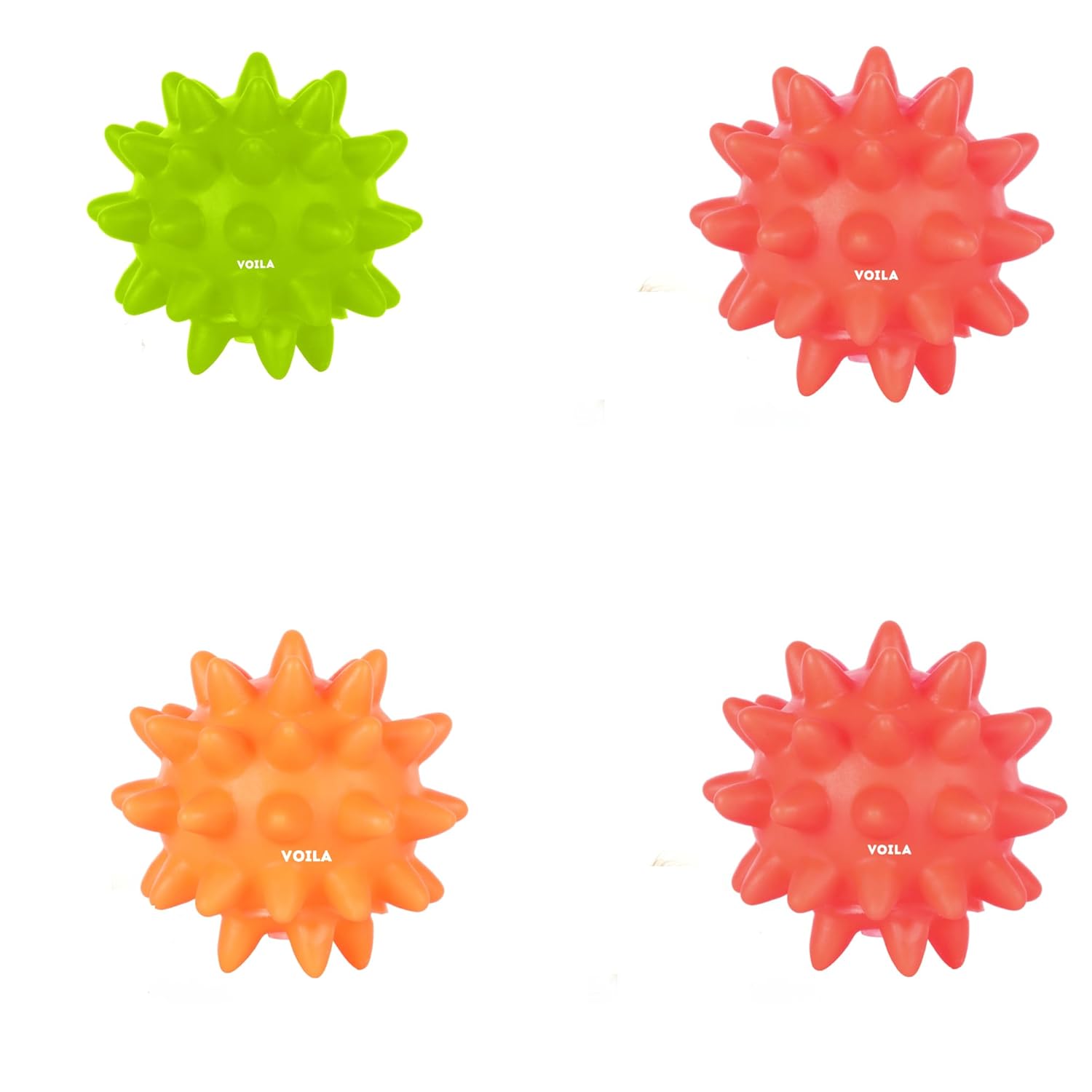 Spiky Dog Toy Ball with Ring, Chew-Resistant, Interactive Fetch & Tug Toy || For Small Dogs