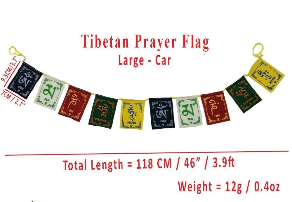 Buddhist Tibetan Flags Prayer Flag | For Bike, Car & Home (Pack of 1)