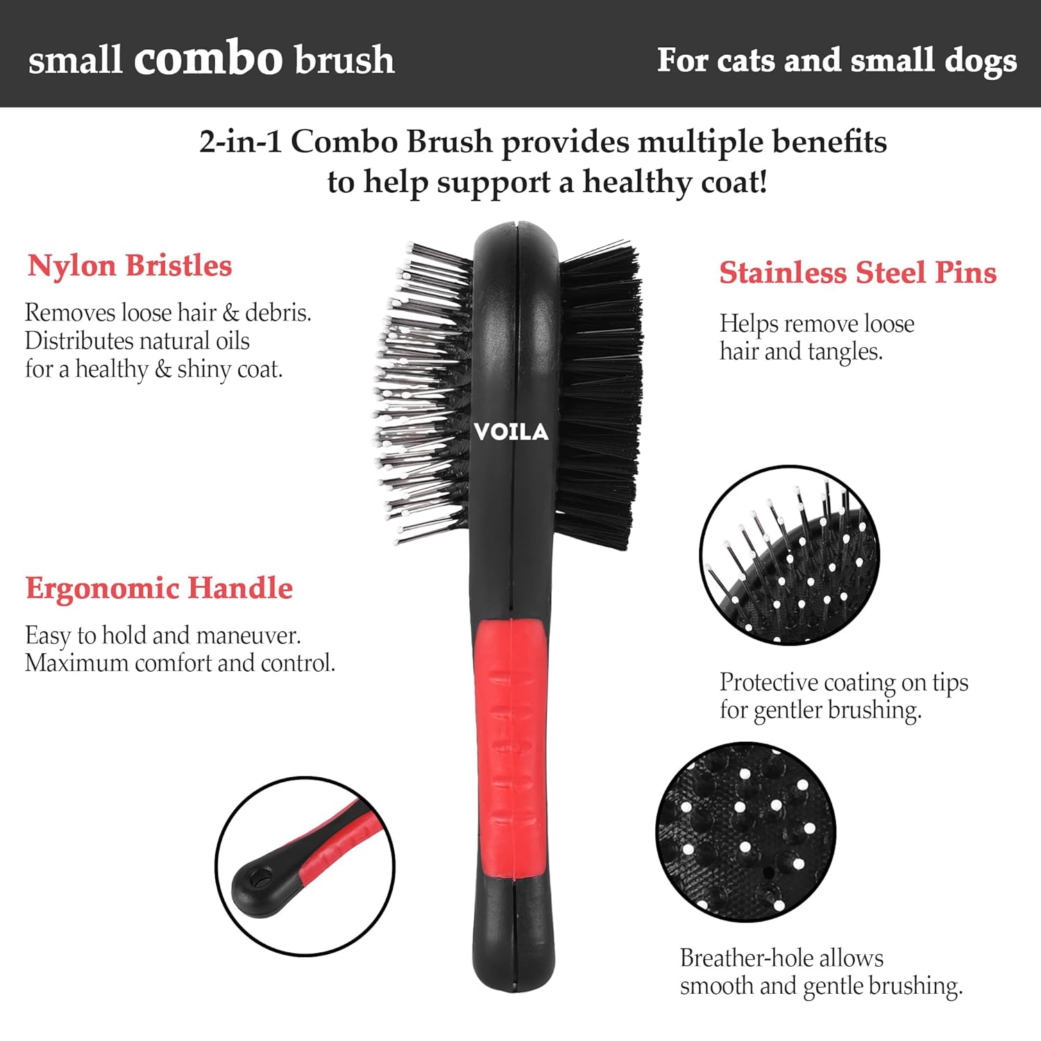 Pet Brush for Dogs & Cats || Grooming Tool for Animals