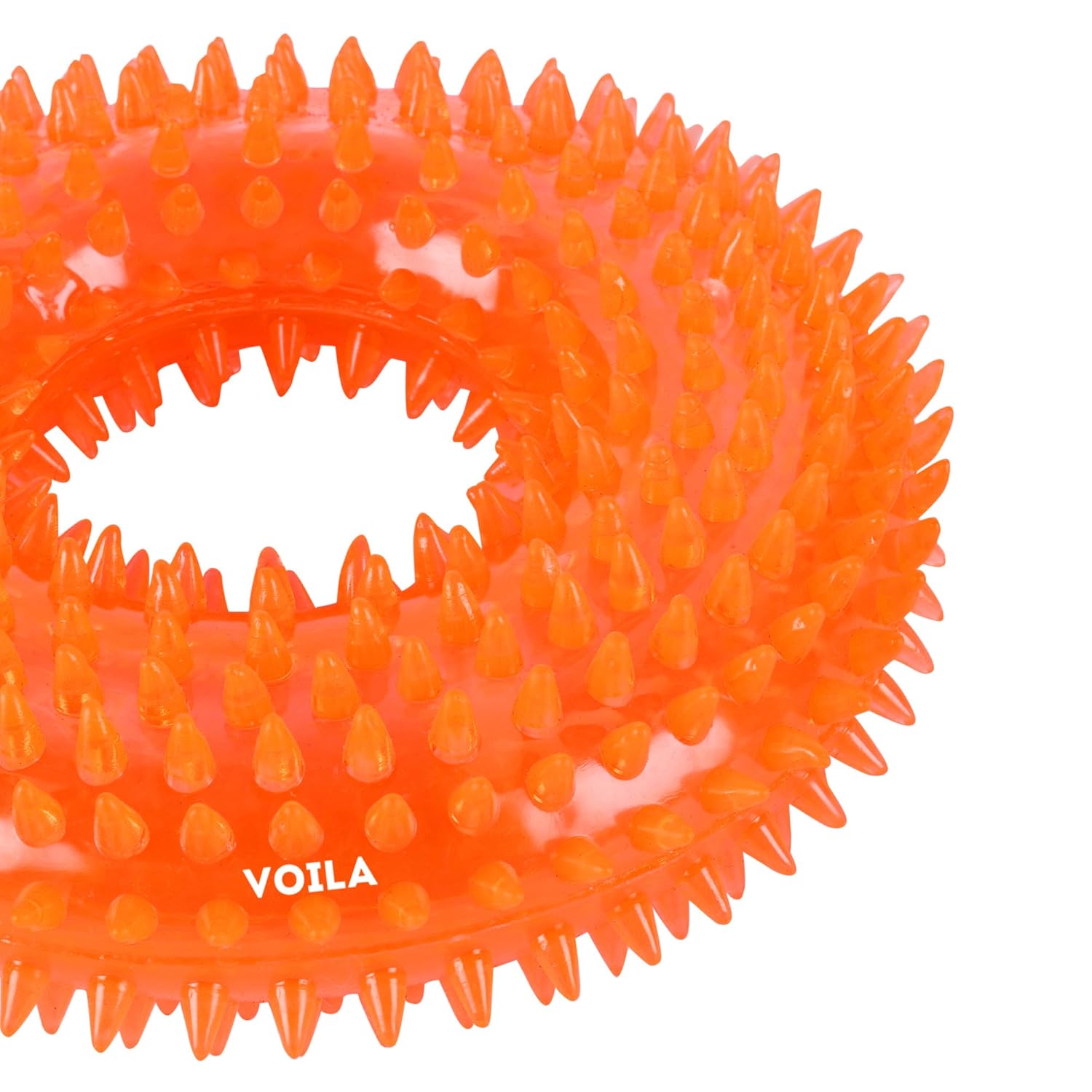 Dog Spiky Ring Soft, Safe Rubber Fetch Toy || For Small, Medium & Large Dog Breeds.