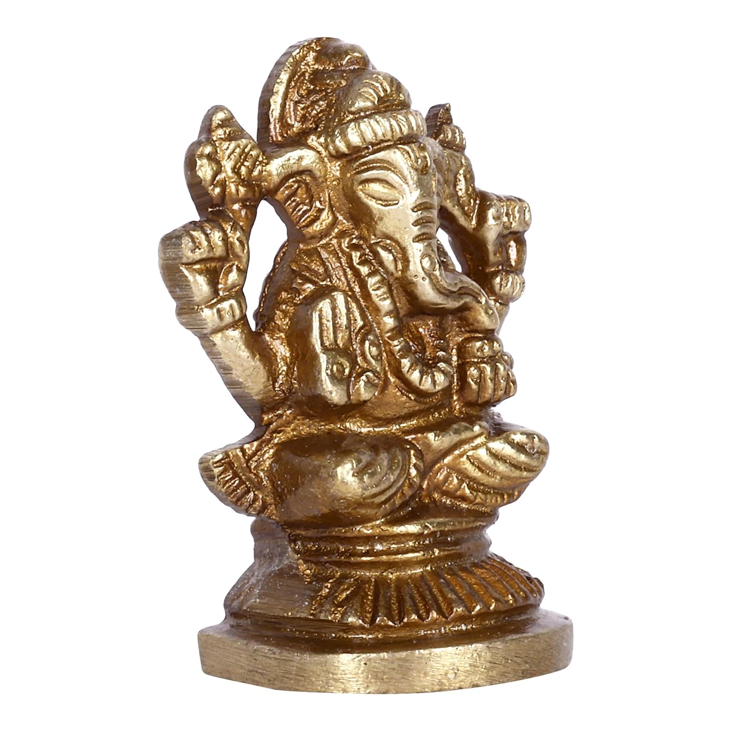 Brass Murti Statue Idol Figurine for Pooja Room Home Decor (Ganesh)