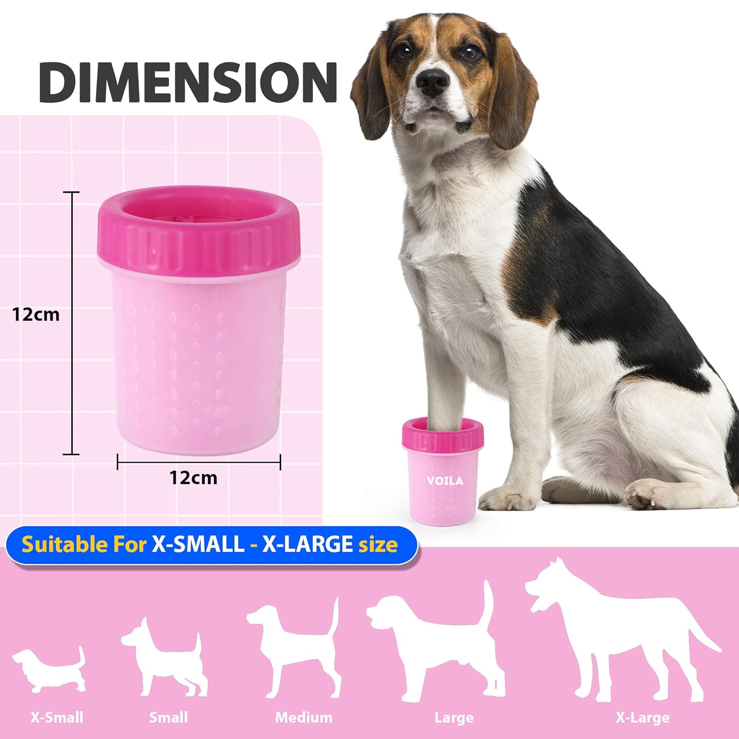 Dog Paw Cleaner Cup || Pet Paw Washer For Small, Medium and Large Breeds