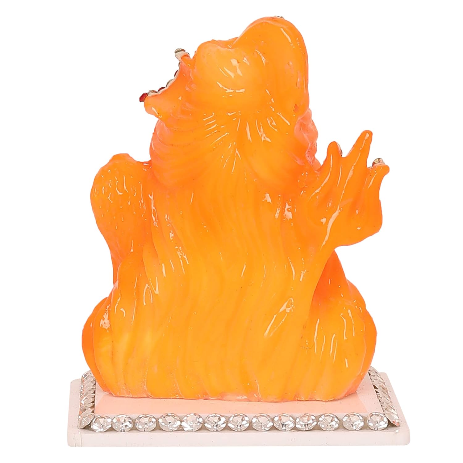 Lord Shiva Statue (Orange) |God Statue for Vehicle(Auto/Car/Bus/Truck) Dashboard, Mandir & Office table