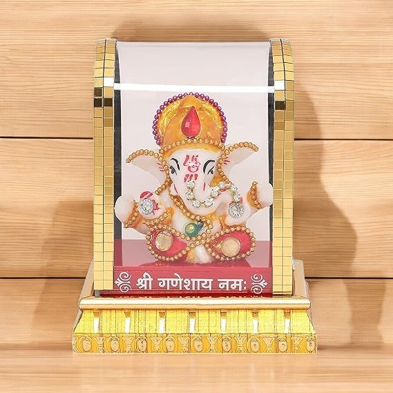 Plastic Fiber Lord Ganesh | for Home Decor Pooja Room Car Dashboard