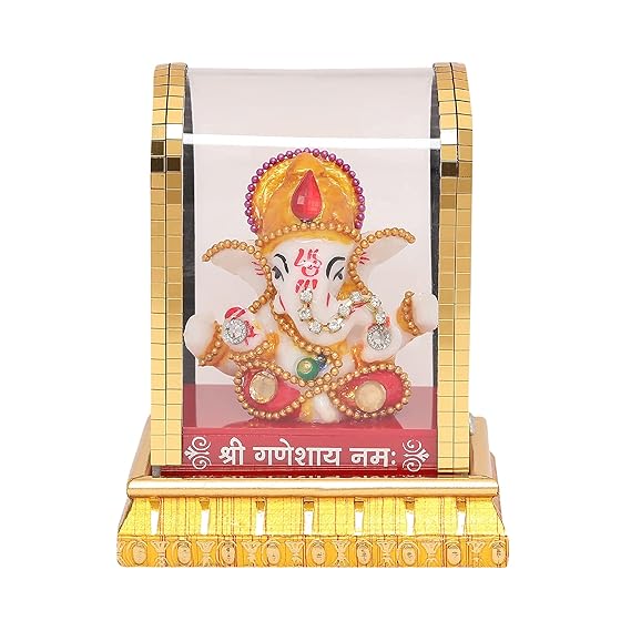 Plastic Fiber Lord Ganesh | for Home Decor Pooja Room Car Dashboard